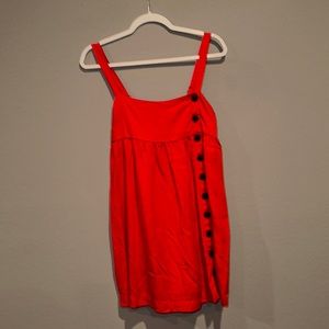 Urban Outfitters Red Babydoll Dress with Button Accents